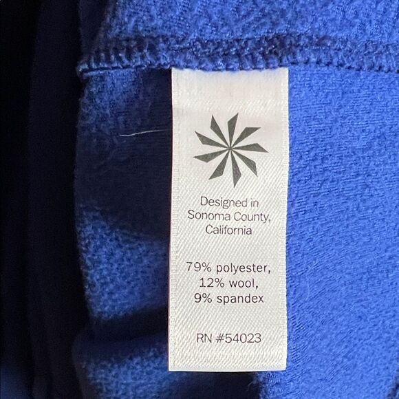 Athleta Women’s Size Small Blue Violet Wool V-Neck Sweatshirt Dress - Picture 5 of 7